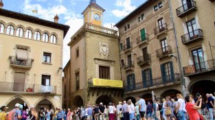 Manifestació a la Plaça Major de Vic
