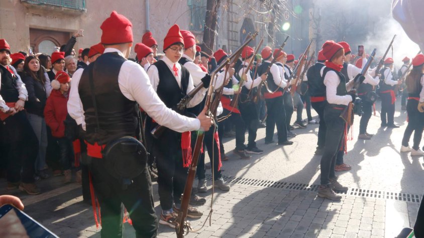 Galejadors armats durant la festa