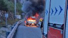 Crema un vehicle a l’Eix Transversal al seu pas per Muntanyola