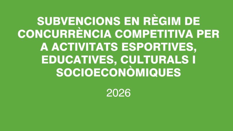 Tona obre la convocatòria de subvencions per a les entitats del municipi per al 2026.